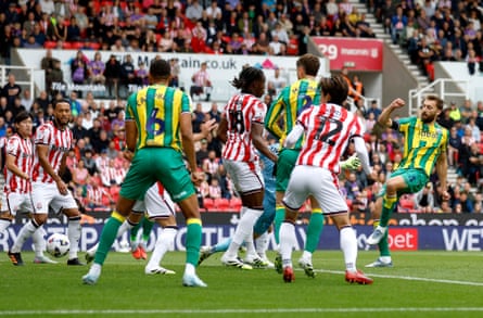 Nat Phillips fires location nan only extremity of nan crippled for West Brom against Stoke.