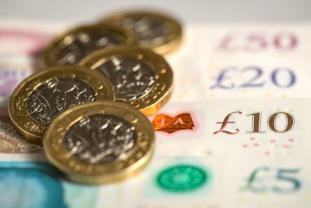 Coins and bank notes.