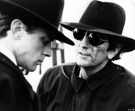 Dourif, left, as Hazel Motes in Wise Blood, 1979, with Harry Dean Stanton.