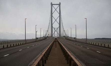 An empty Forth Road Bridge
