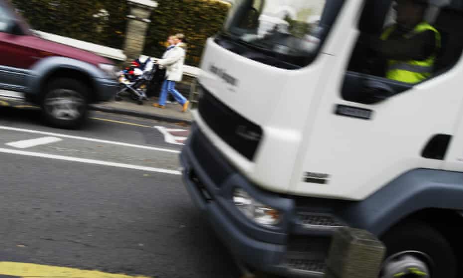 Lorry speeding in South London, oblivious to speed humps and schoolchildren