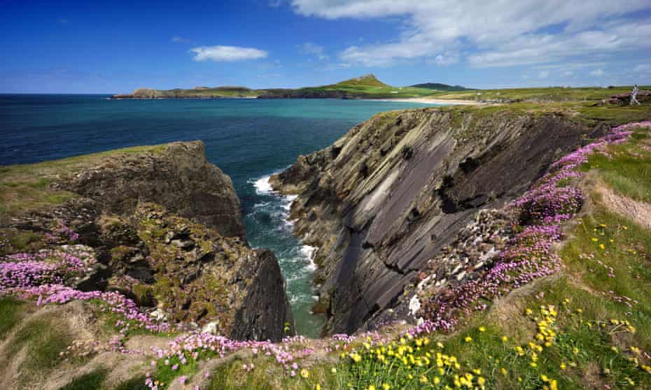 The Pembrokeshire coast path near Whitesands bay, St David’s.