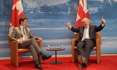 Boris Johnson and Justin Trudeau