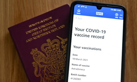 a passport and the NHS app