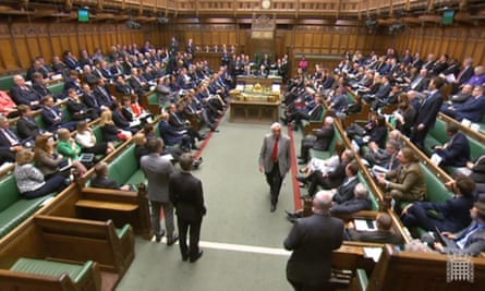 Labour MP Dennis Skinner is asked to leave the chamber of the House of Commons.