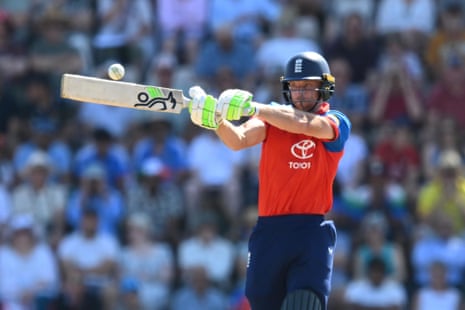 Jos Buttler brings up his fifty.