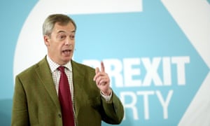 Nigel Farage speaking to Brexit party supporters at Ionians RUFC in Hull.