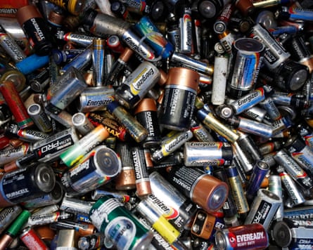 Discarded alkaline and zinc carbon batteries