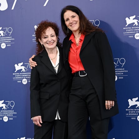 Goldin and director Laura Poitras at the Venice premiere of All the Beauty and the Bloodshed.