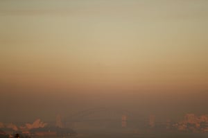 Haze over Sydney Harbour