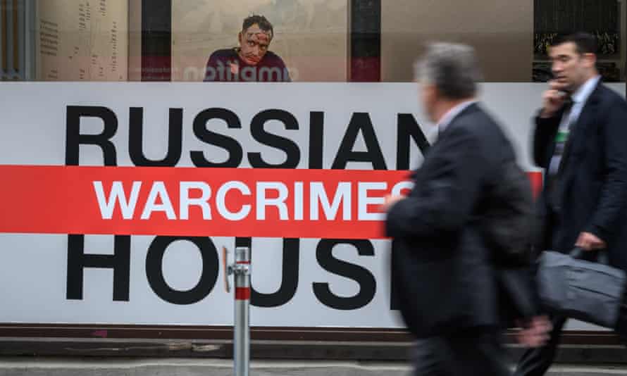 No Russians were invited this year and the Russia House became the 'Russia War Crimes House'.
