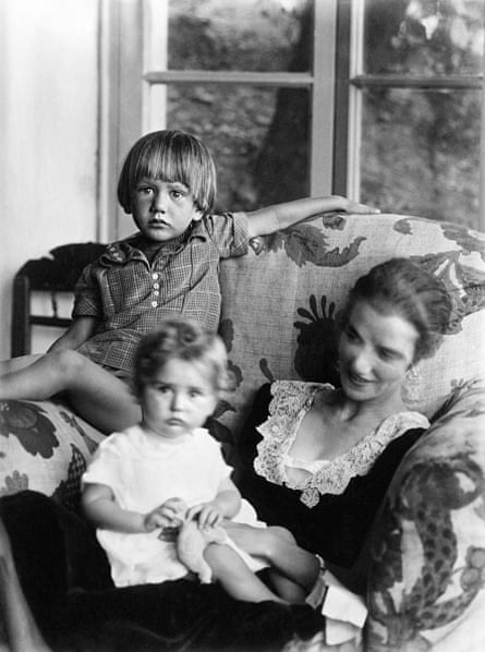 Peggy Guggenheim with her children, Sindbad and Pegeen, photographed in 1926, before they moved to England