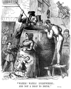 ‘Water! Water! Everywhere; and not a Drop to Drink’: Another Punch cartoon, this one on the London outbreak of 1849.