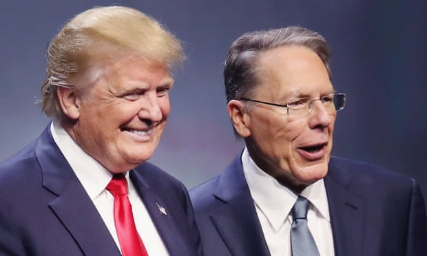 Donald Trump with the NRA CEO, Wayne LaPierre, who sees a unique opportunity under the incoming president.