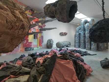 Ever-bigger art … the installations inside the gallery.