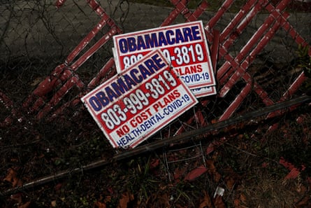 signs against a fence