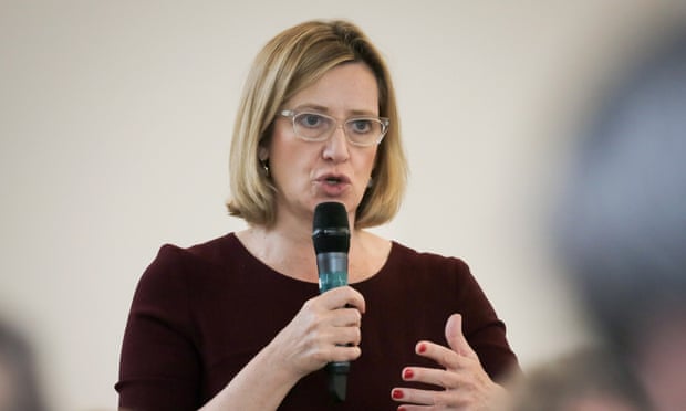 The home secretary, Amber Rudd, speaks at counter-terrorism event in San Francisco last August.