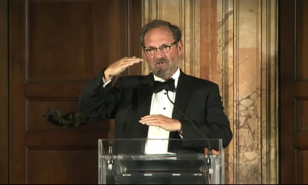 In the image from video provided by Notre Dame Law School, Supreme Court Justice Samuel Altio speaks at the Notre Dame Law School’s Religious Liberty Summit in Rome, on July 21, 2022. Alito mocked foreign leaders’ criticism of the Supreme Court decision he authored overturning a constitutional right to abortion, in his first public comments since last month’s ruling.(Notre Dame Law School via AP)