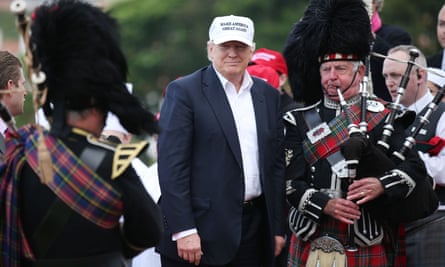 Donald Trump at his Trump Turnberry golf course