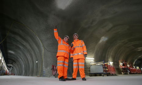 Lord Adonis with Crossrail chief Andrew Wolstenholme