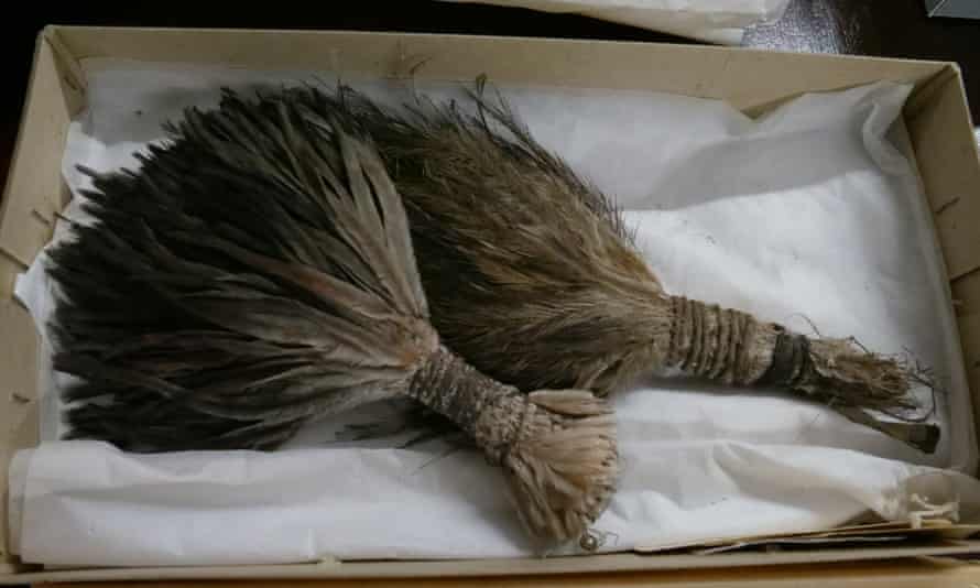 Artefacts made from emu feathers