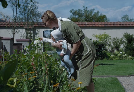 Sandra Hüller in the concentration camp garden in The Zone of Interest.