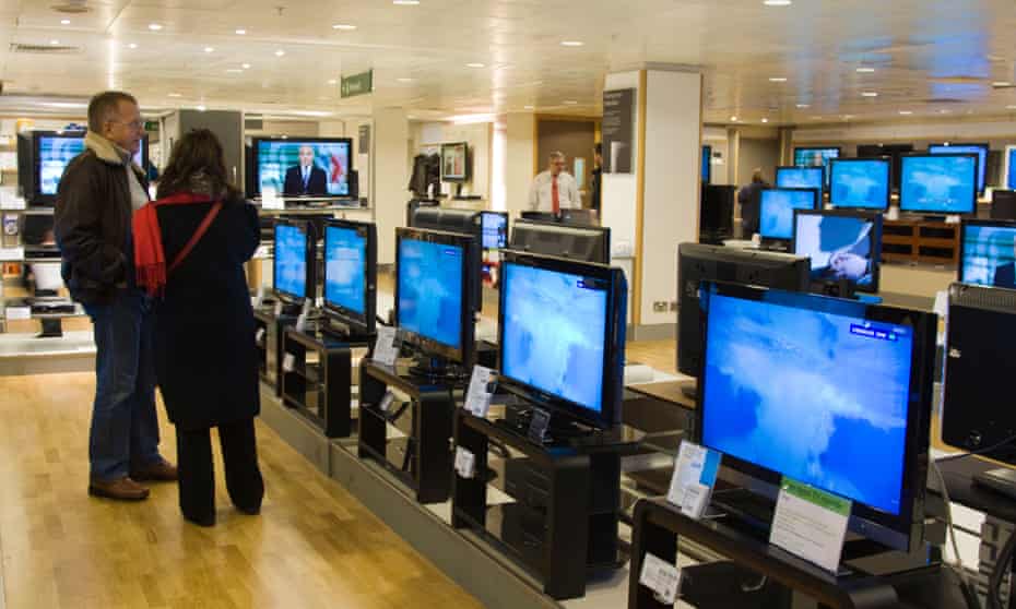 Most of the goods bought in the UK, from TVs to mobile phones, are imported.