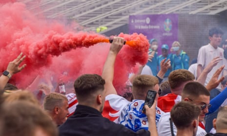 England fans outside Wembley before the Euro 2020 final