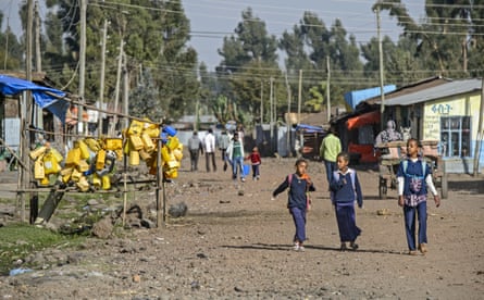 Girls on their way to school, Goba, Bale region, Oromia Region