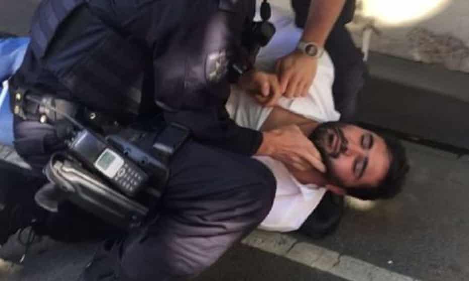 Police arrest Saeed Noori at Flinders Street last year