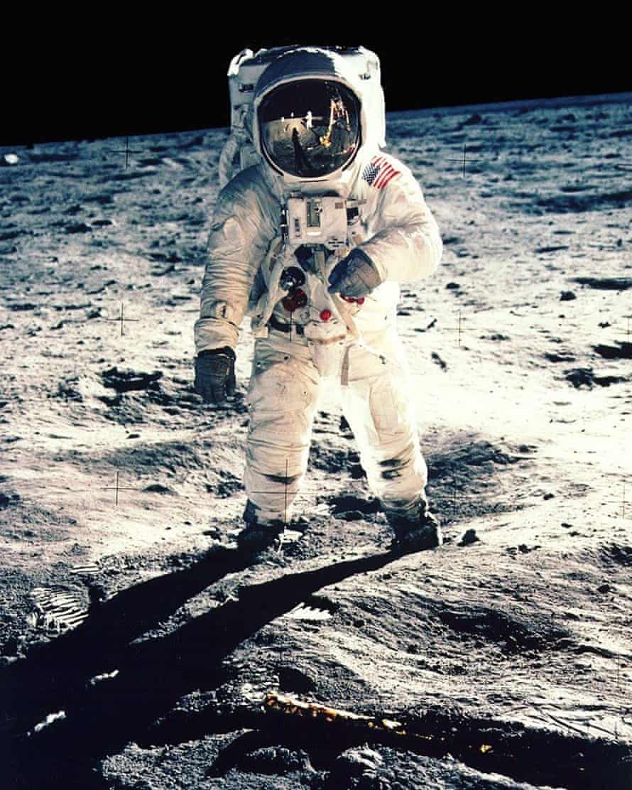 Apollo 11 Astronaut Neil Armstrong sets foot on the moon, July 1969
