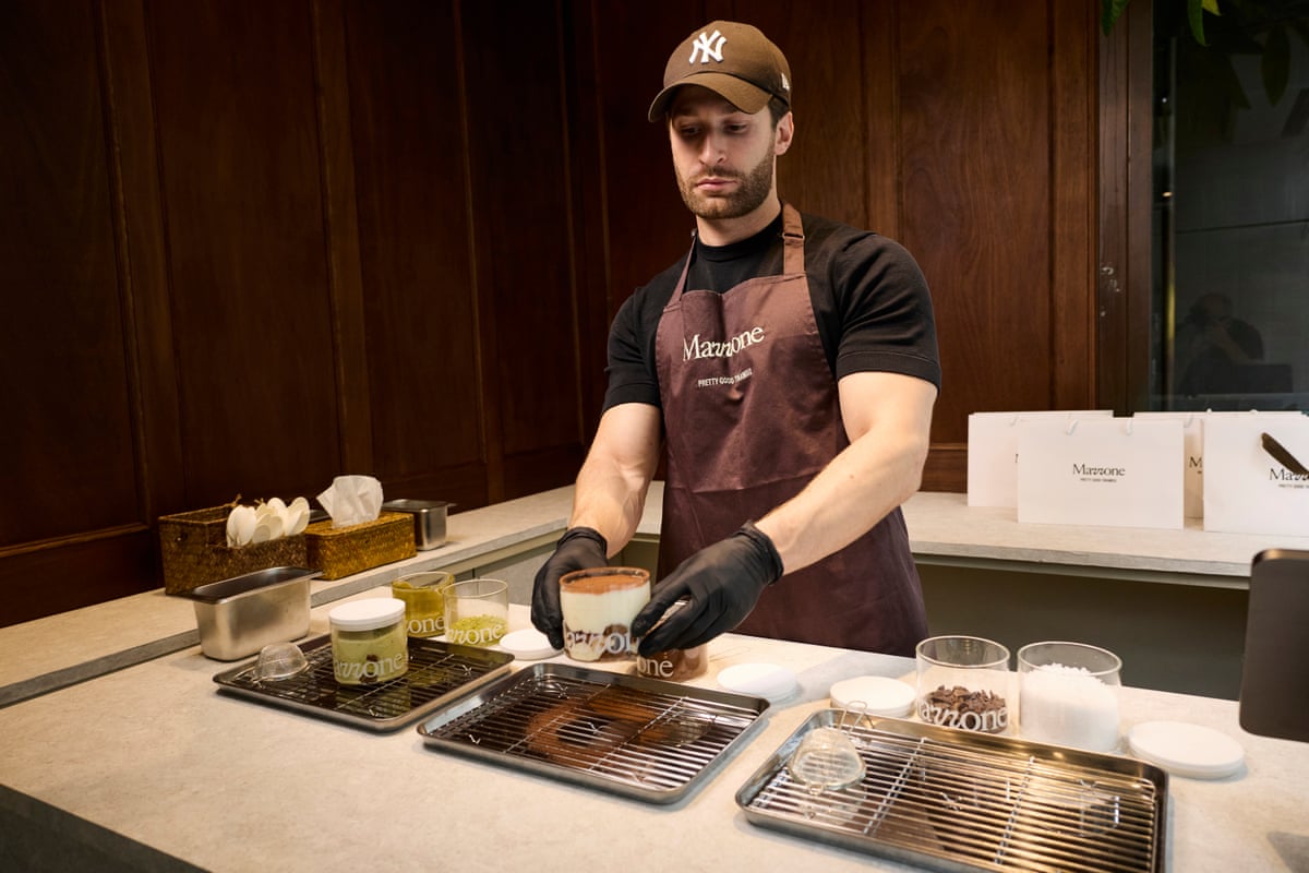 Giancarlo Fanigliulo at work in the Marrone kitchen.