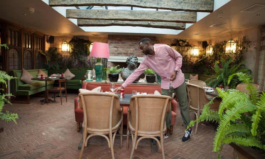 The dining room at Double Red Duke restaurant, Clanfield, Oxfordshire