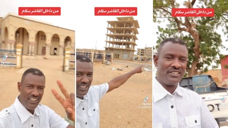British citizen posts TikTok from inside El Fasher in Sudan – video