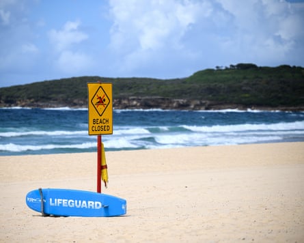 Maroubra beach was closed on Thursday after a whale carcass washed up at nearby Lurline Bay.