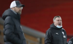 West Bromwich Albion's English Head Coach Sam Allardyce (R) during the English Premier League soccer match between Liverpool FC and West Bromwich Albion