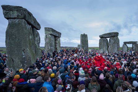 crowd among the standing stones