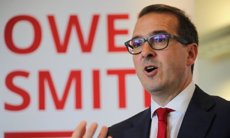 Owen Smith speaking at Salford University earlier this month.