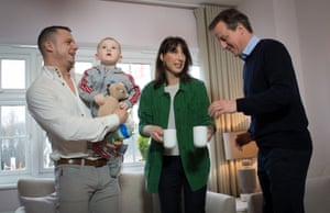 Prime minister David Cameron and his wife Samantha