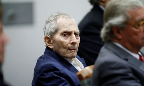 Robert Durst in court on the first day of his murder trial in Los Angeles.