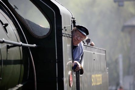 Steam engine Driver on the North Yorkshire Moors Railway