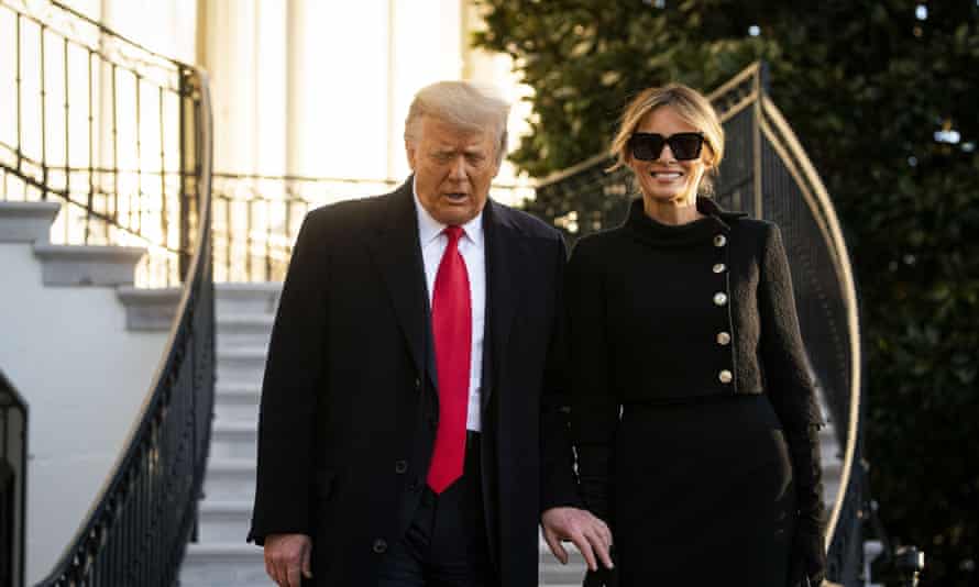 ‘Trump shuffled off the presidential stage, showing off his rather large personal collection of lies, big and small.’