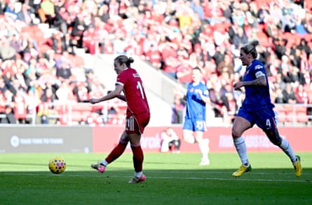 Beata Olsson scores Liverpool’s equaliser successful nan tie pinch Chelsea.