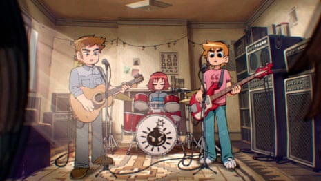 Sex Bob-Omb in Netflix’s Scott Pilgrim Takes Off.