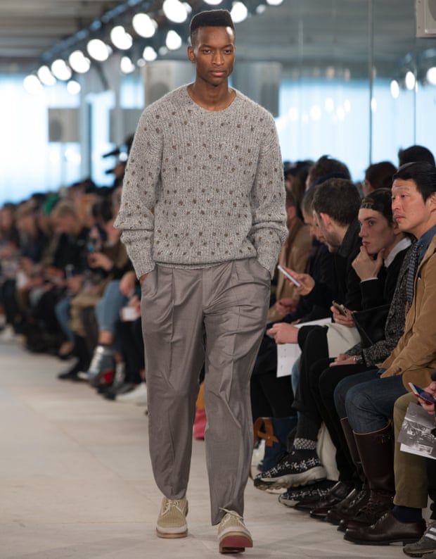 On the catwalk in London: a model in E Tautz’s autumn/winter 2016 show. 