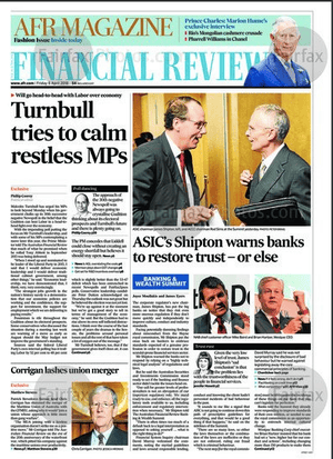 6 april front page AFR