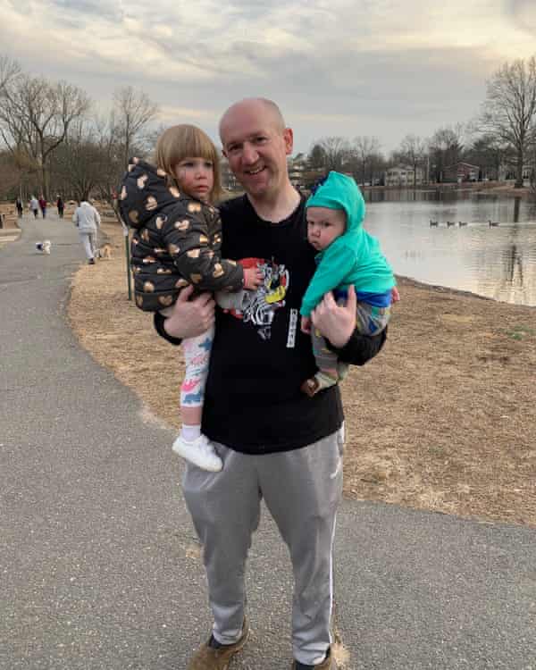 Martin Swan Addison with his two children Elsie and Graeme (the baby in the photo)