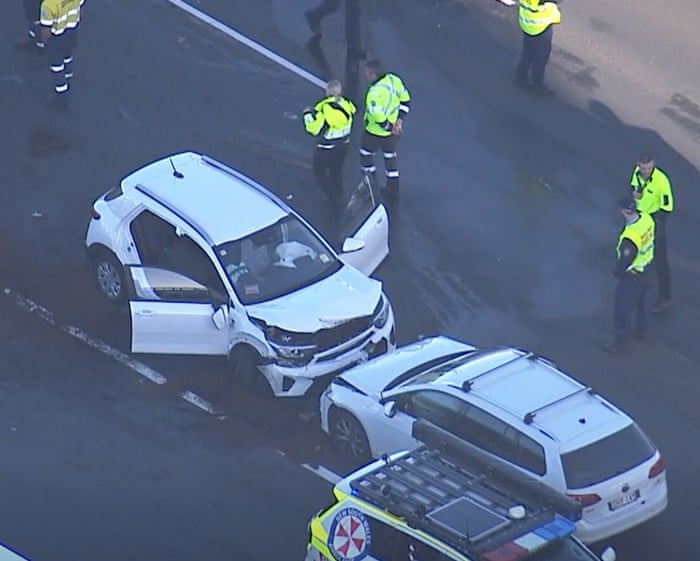 Australia news live: head-on collision on Sydney Harbour Bridge; Victoria police investigating alleged homophobic and neo-Nazi graffiti