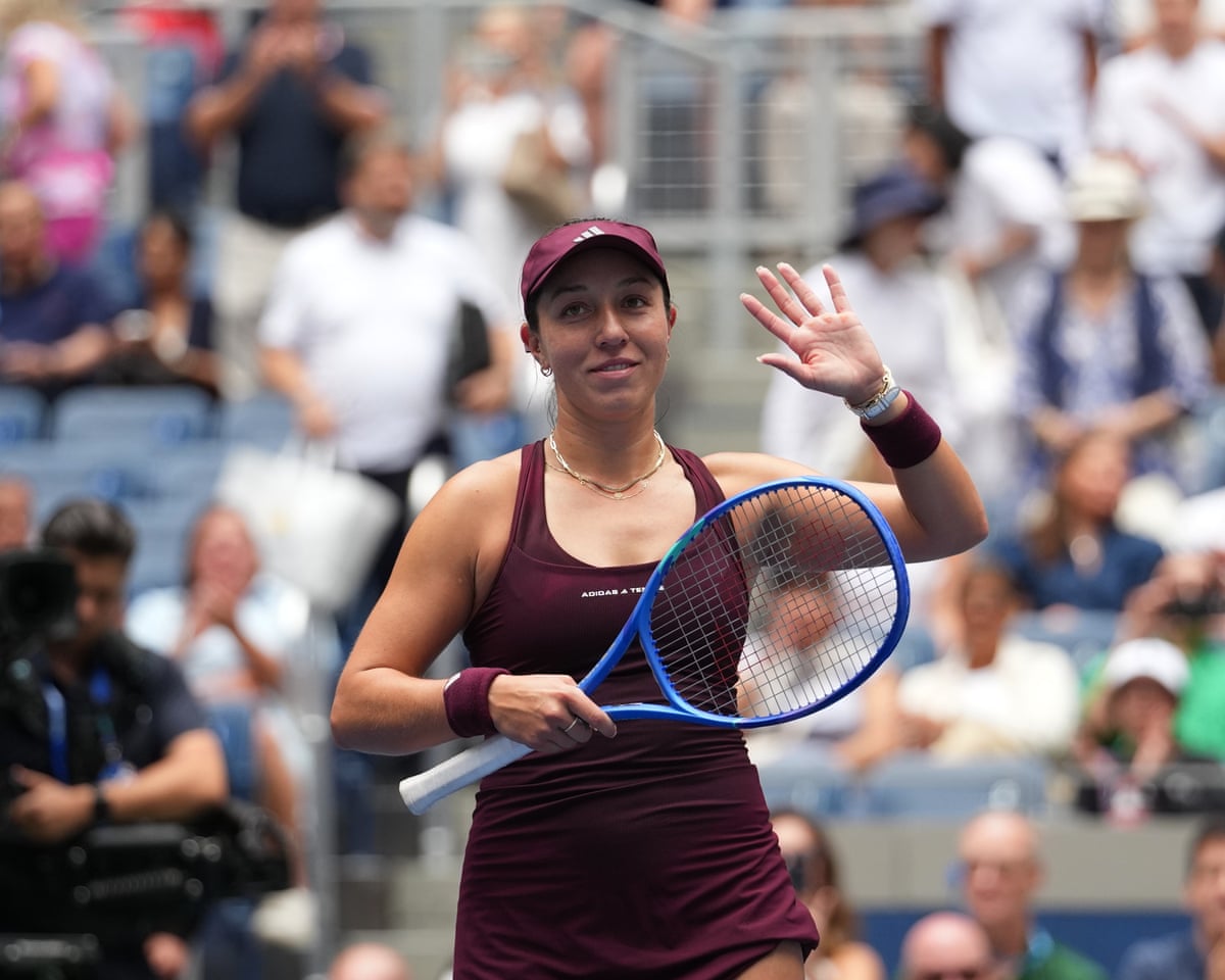 Jessica Pegula celebrates her win at the US Open