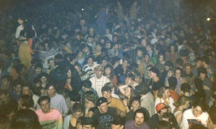 The crowd at one of Blackburn’s acid house parties